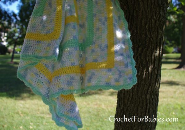 Square Baby Blanket - Free Crochet pattern from CrochetforBabies.com